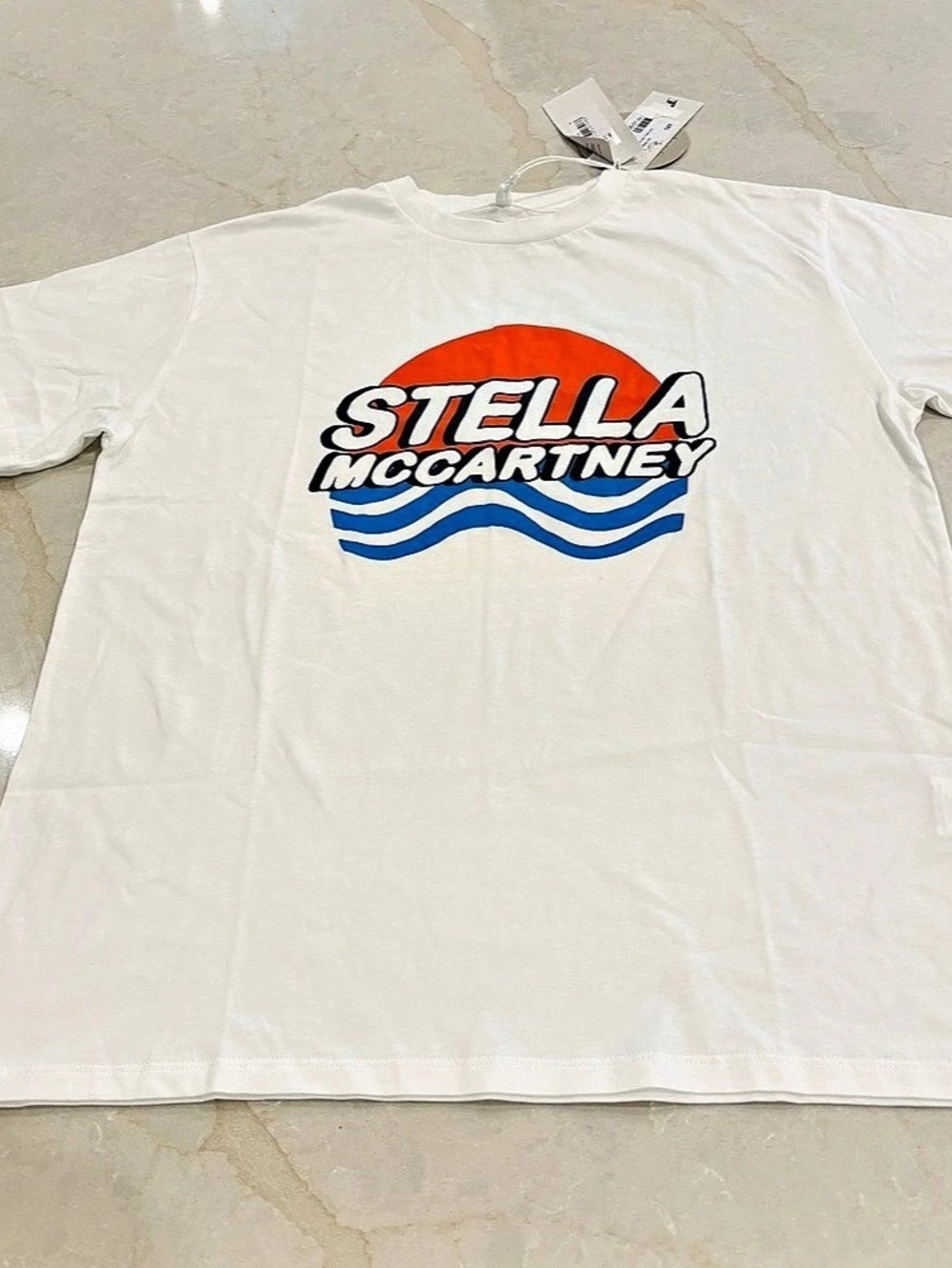 Stella McCartney Graphic Tee White & Blue Girls 14-16